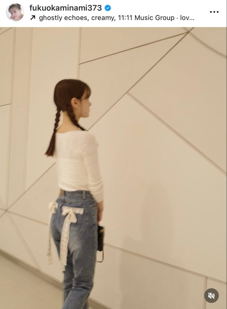 【新品】andmary Lacey ribbon heart hip denim