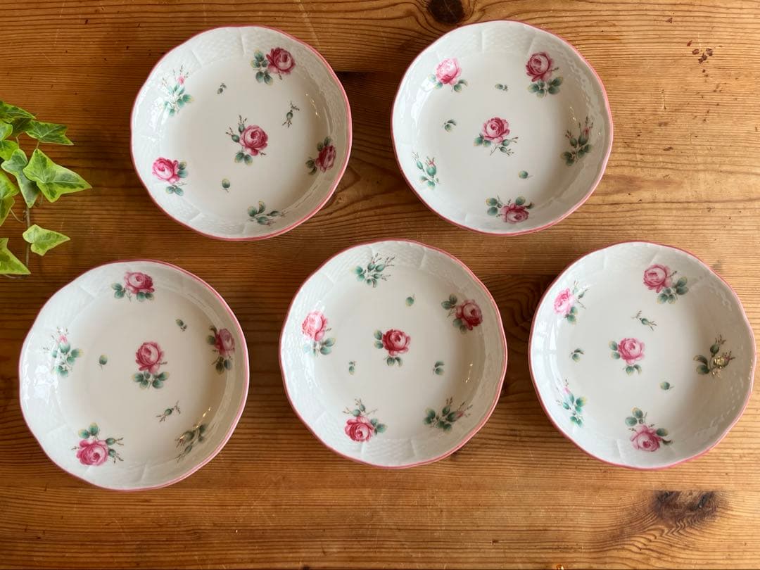 ジノリ　アンティークローズ　13.5ラウンドディッシュ×5