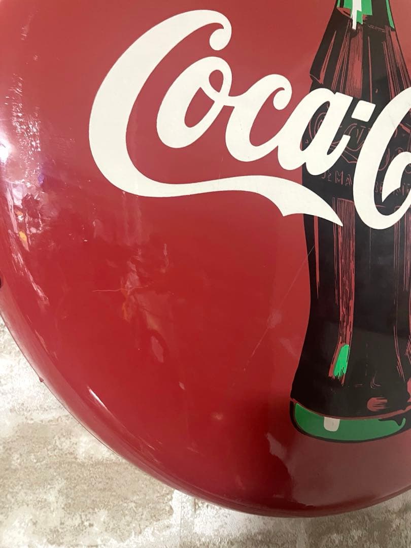 Coca Cola コカコーラ　看板 ボタン 丸型 羽根　アメリカン雑貨 壁掛け