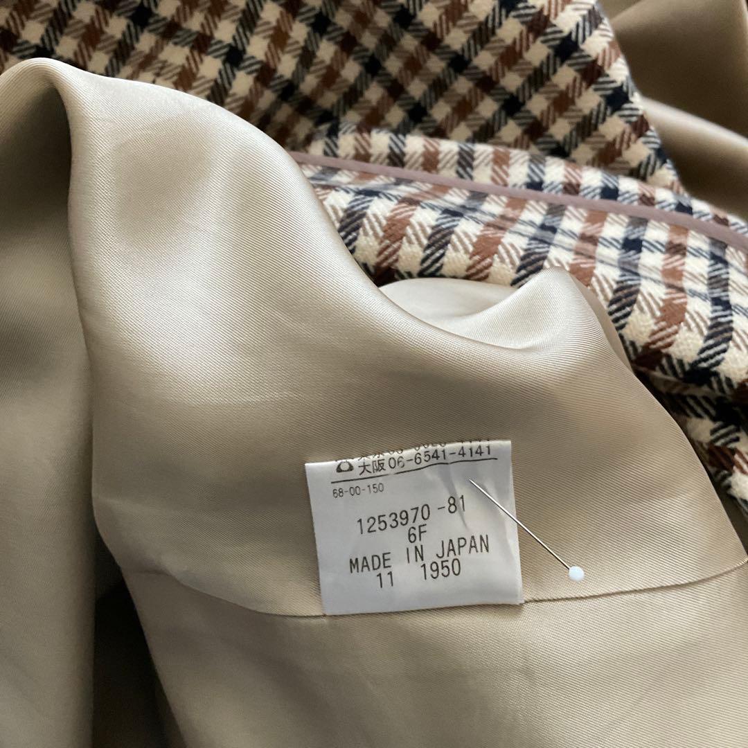 アクアスキュータム　ダブルブレスト トレンチコート　ライナーとべルト付き