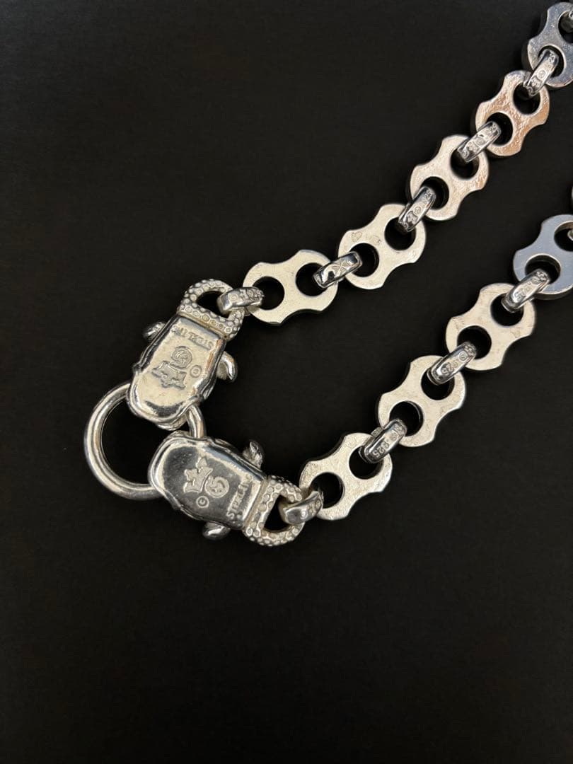 【数量限定】シルバー925 ヴィンテージチェーン　ピットブル彫刻　ネックレス