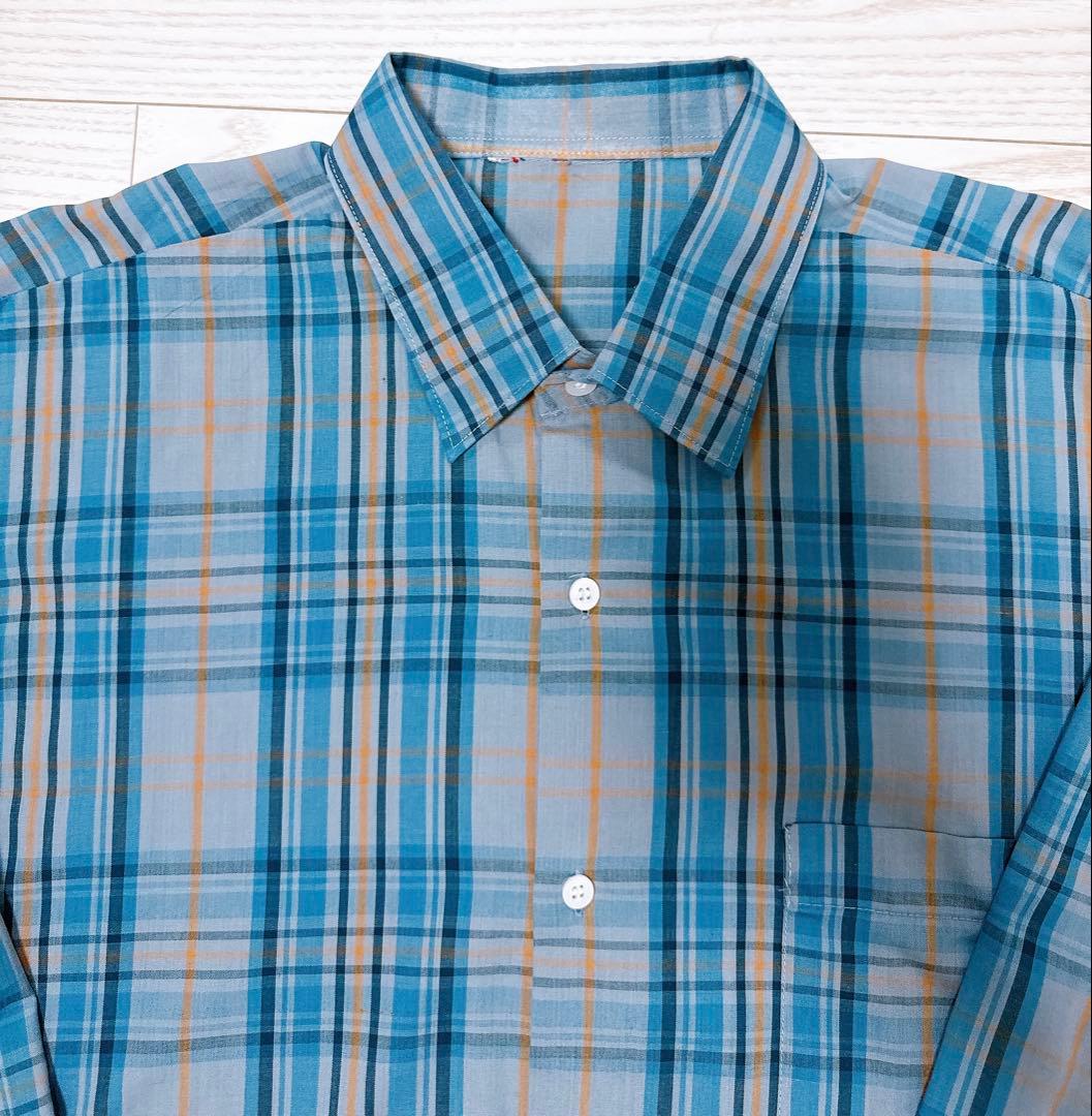 ボ*ブ様 【Lemontea購入】短丈 ボックスシルエット チェックシャツ70s