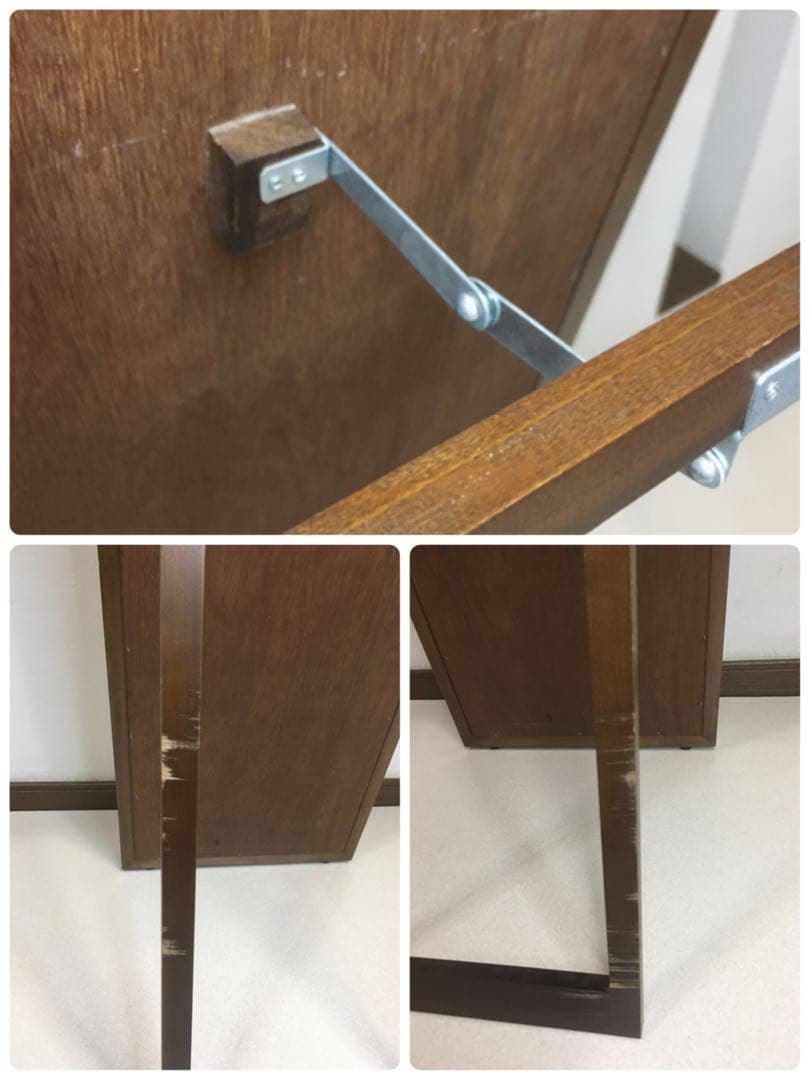 美品 天然木 姿見 鏡 スタンドミラー 面取り鏡 高さ148cm 壁掛けにも対応