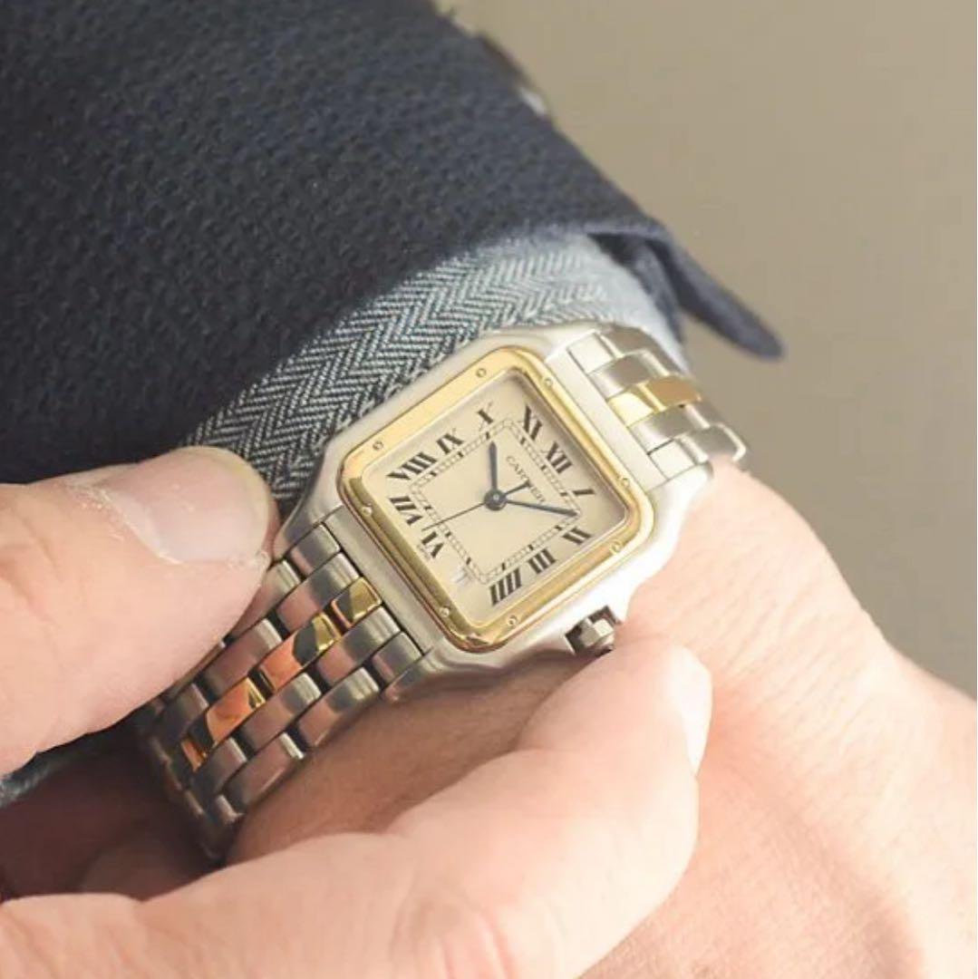 【美品】Cartier カルティエ パンテールMMデイト 1ロウ クォーツ
