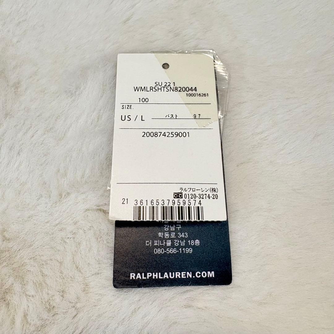 新品未使用 ローレンラルフローレン ロゴ刺繍 リネン ショートスリーブ シャツ