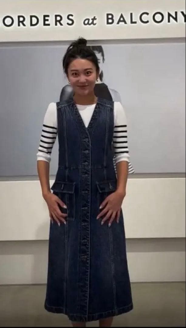 デニムノースリーブワンピース