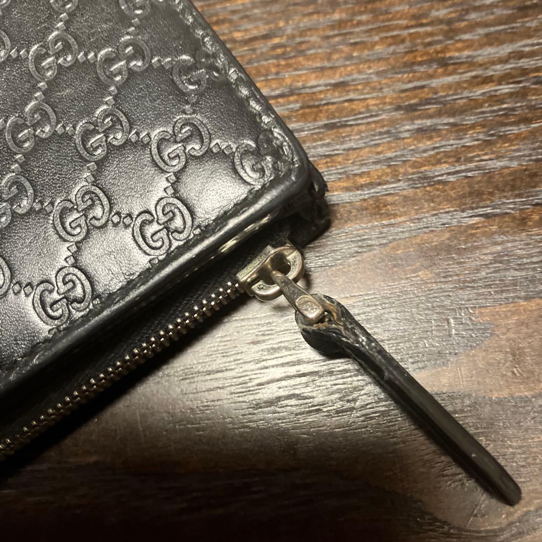 ブラックレザー GGパターン ケース