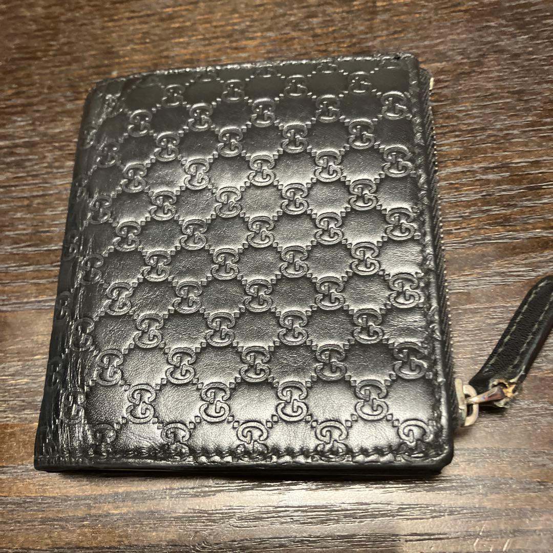 ブラックレザー GGパターン ケース