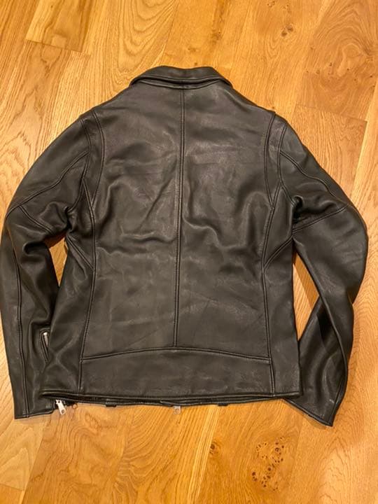 ビューティー＆ユース　ラムレザー　ダブルライダースジャケット