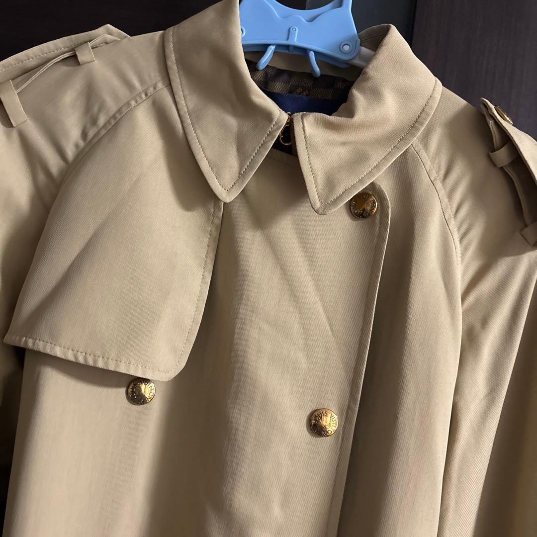 美品　ルイヴィトン　ベージュ トレンチコート ダブルブレスト　コート