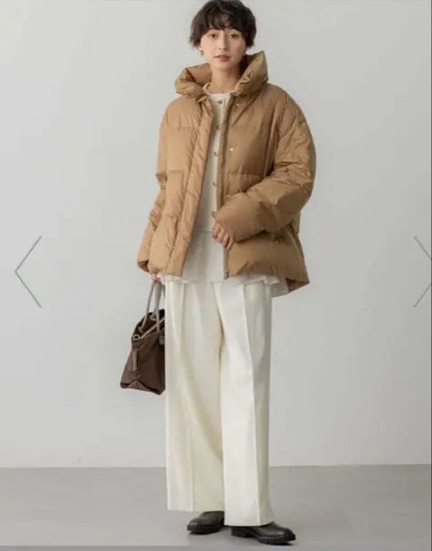 Oggi掲載23区今季新品シレータフタ ハイネック ショート ダウンコート