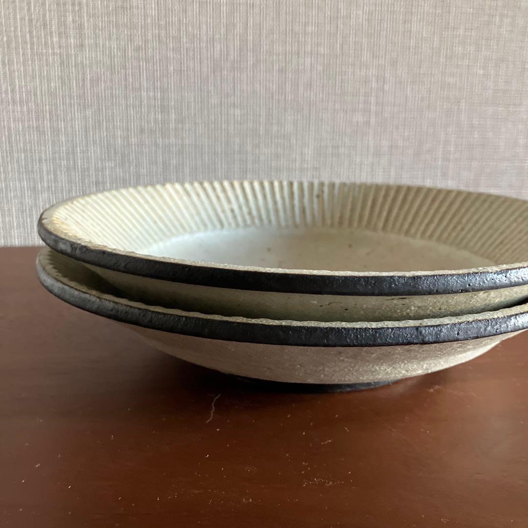 新品未使用 額賀章夫さん プリーツ お皿 器 ペアで