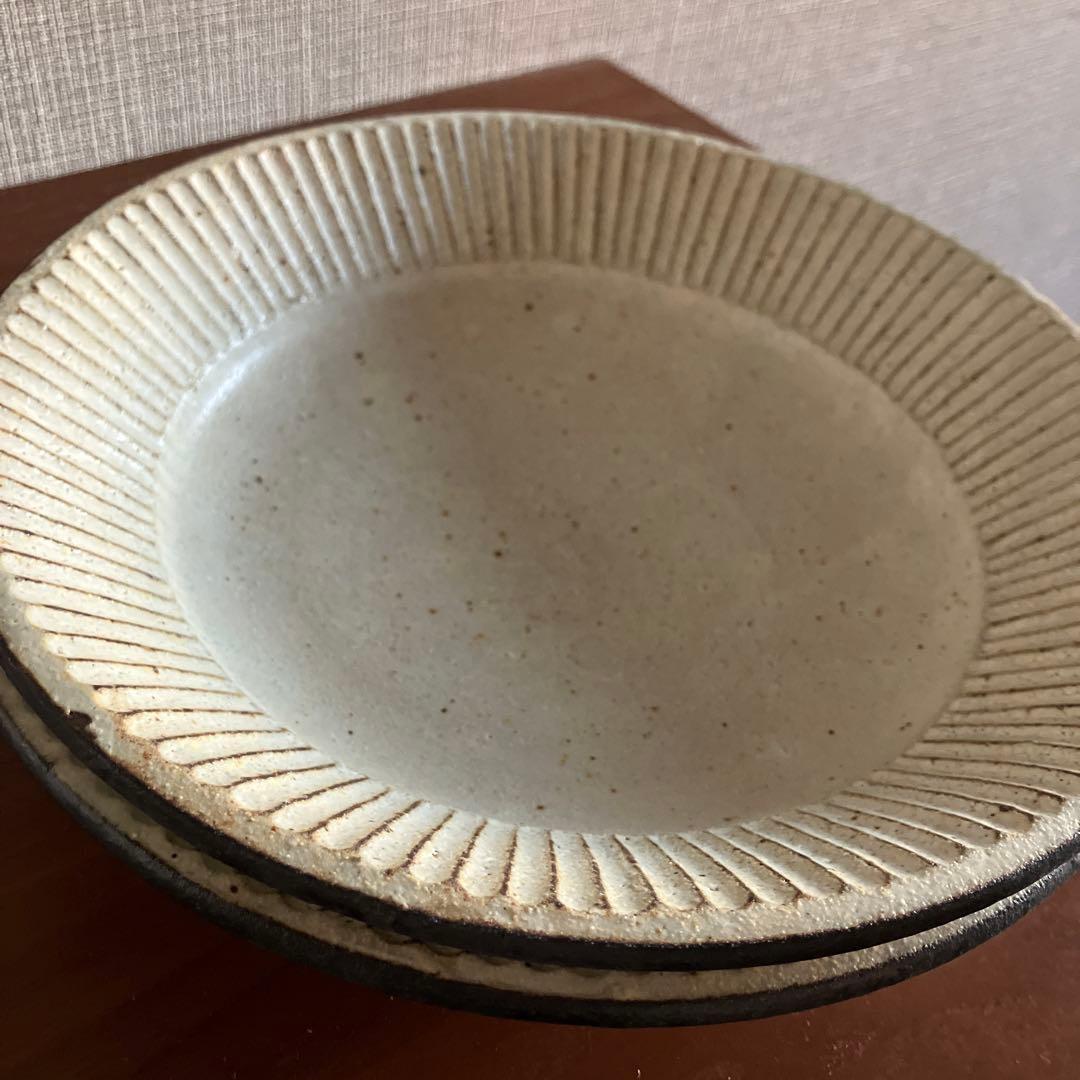 新品未使用 額賀章夫さん プリーツ お皿 器 ペアで