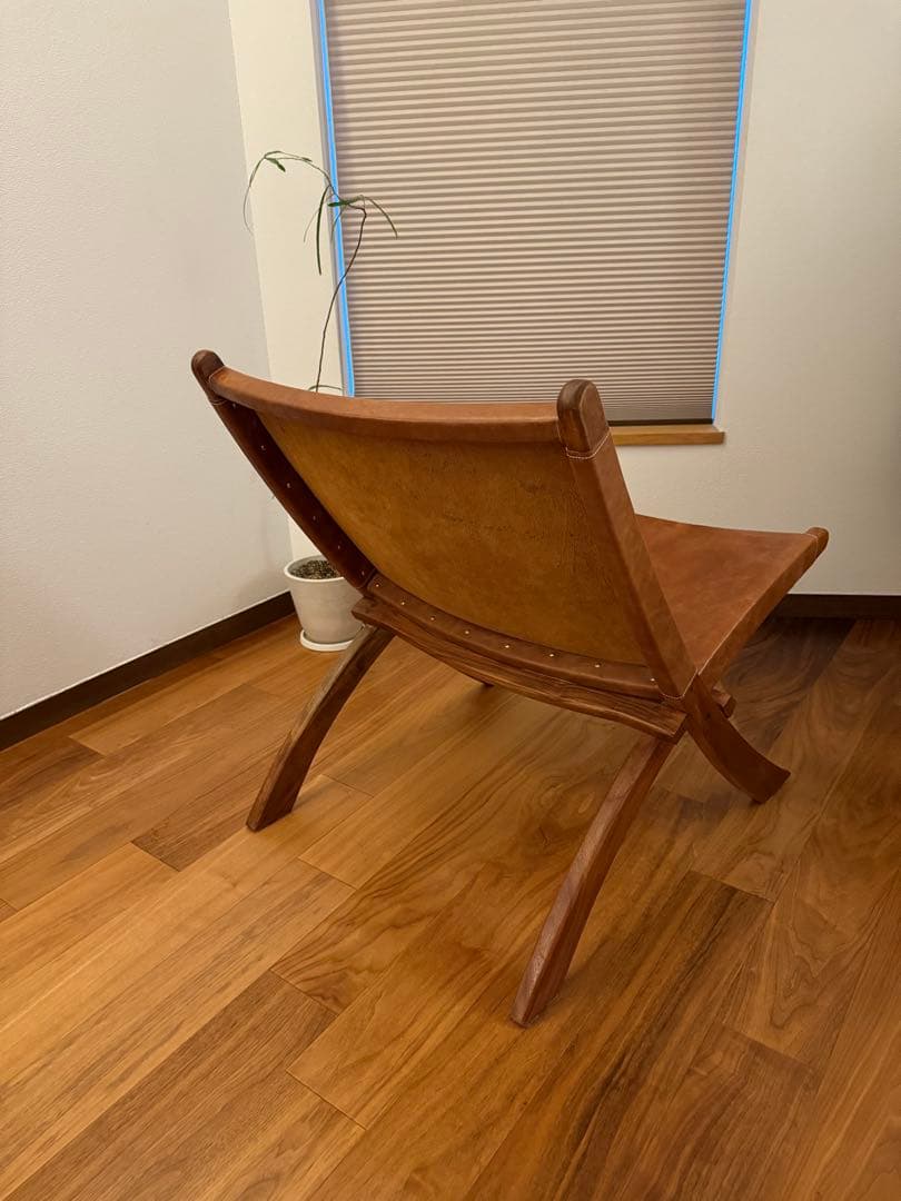 ZARA  レザー　1人掛けフォールディングチェア　ソファ