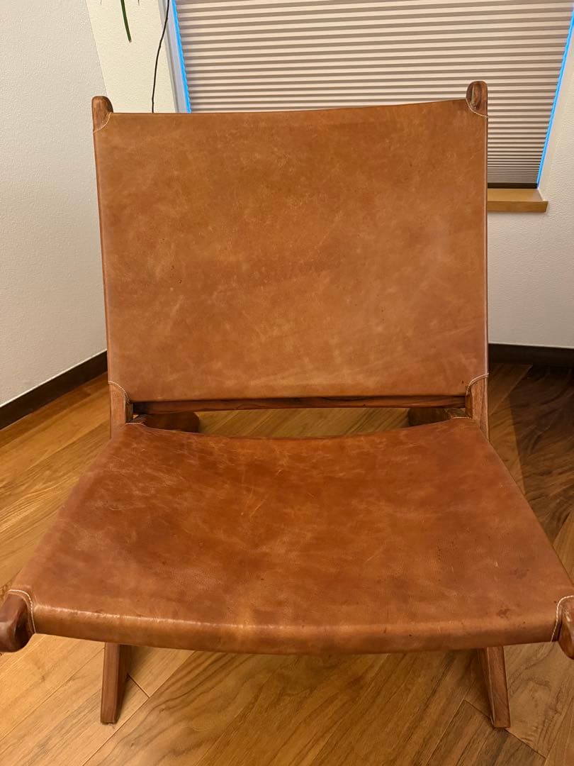ZARA  レザー　1人掛けフォールディングチェア　ソファ