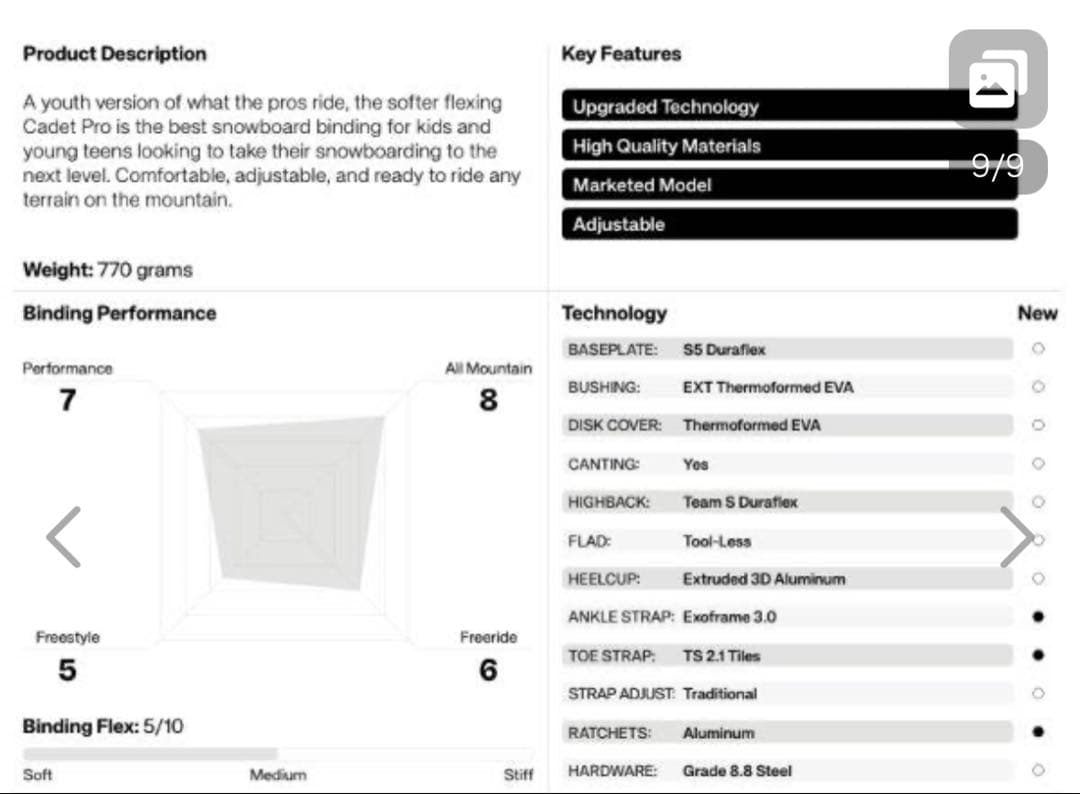 Union Cadet Pro ビンディング Sブラック