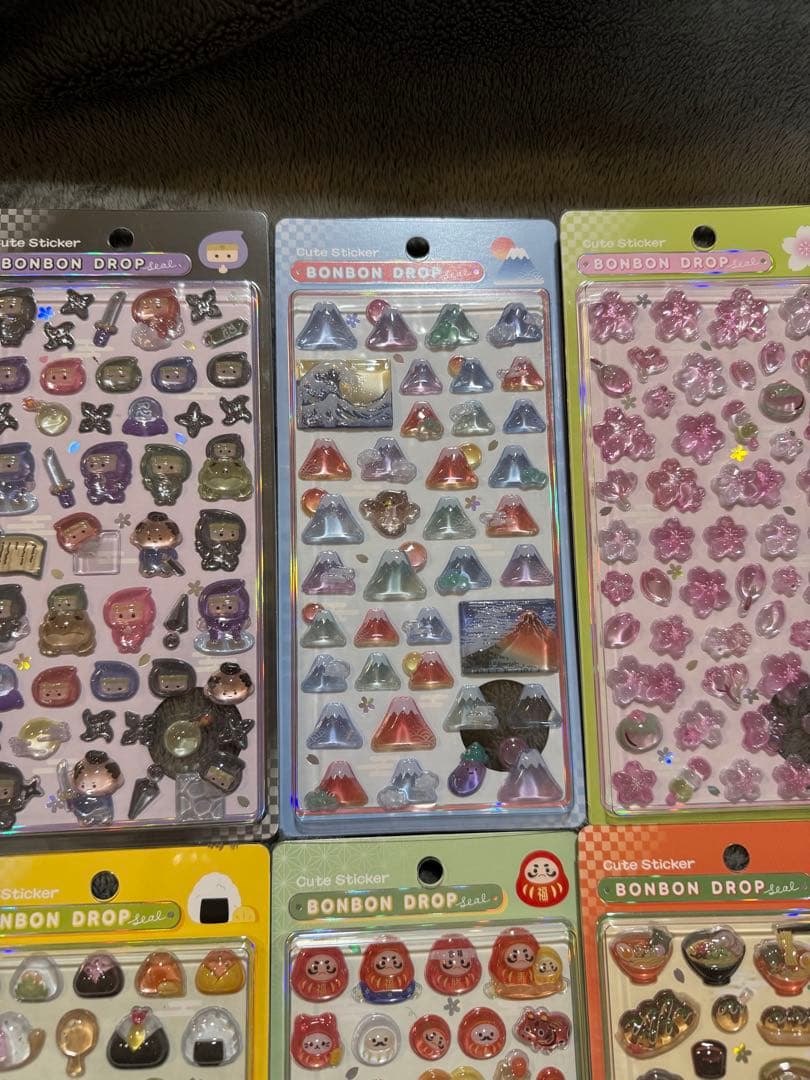 【確実正規品レア！】新品ボンボンドロップシール 和柄6セット