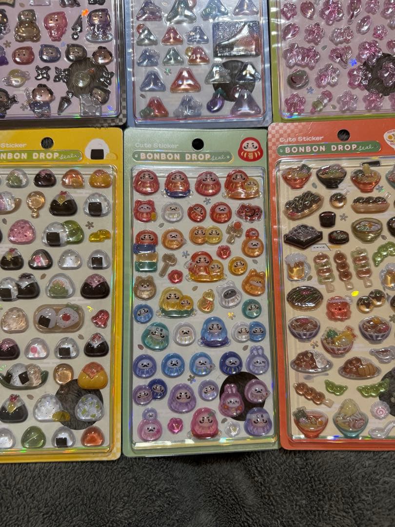 【確実正規品レア！】新品ボンボンドロップシール 和柄6セット