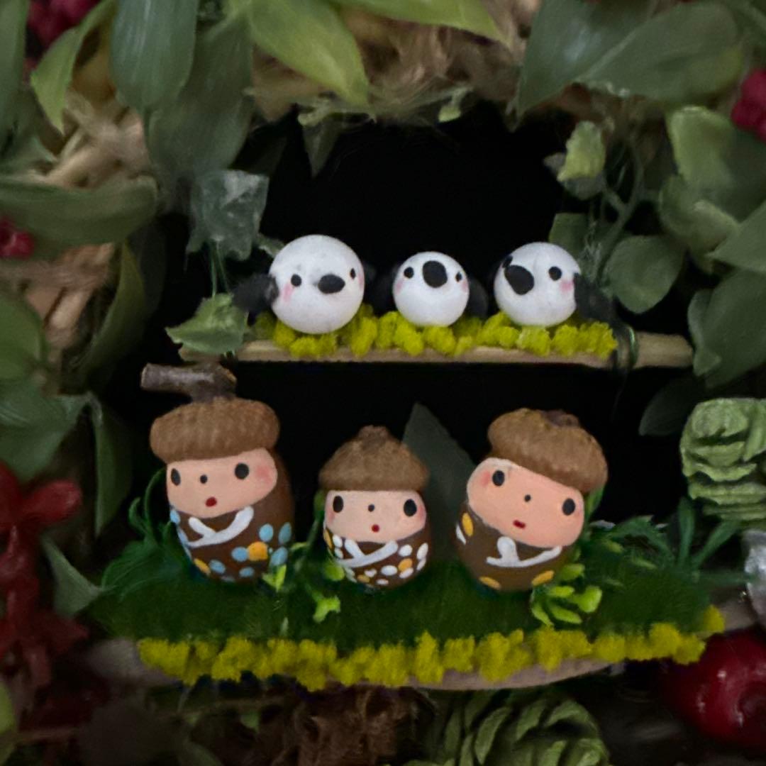 どんぐりアート♡2026年度お正月タペストリー風リース＆初春リース♡