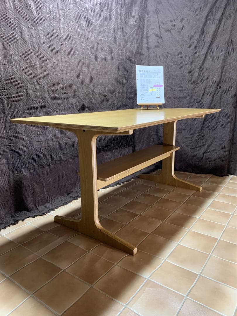 【美品】MUJI 無印良品 リビングでもダイニングでもつかえるテーブル2 オーク