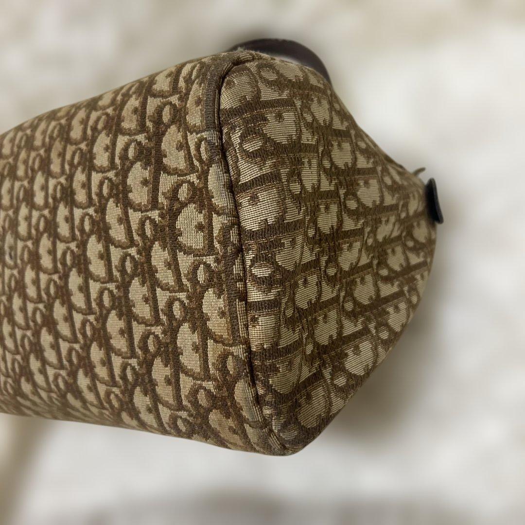 クリスチャンディオール ハンドバッグ ミニボストン トロッター ブラウンCDロゴ