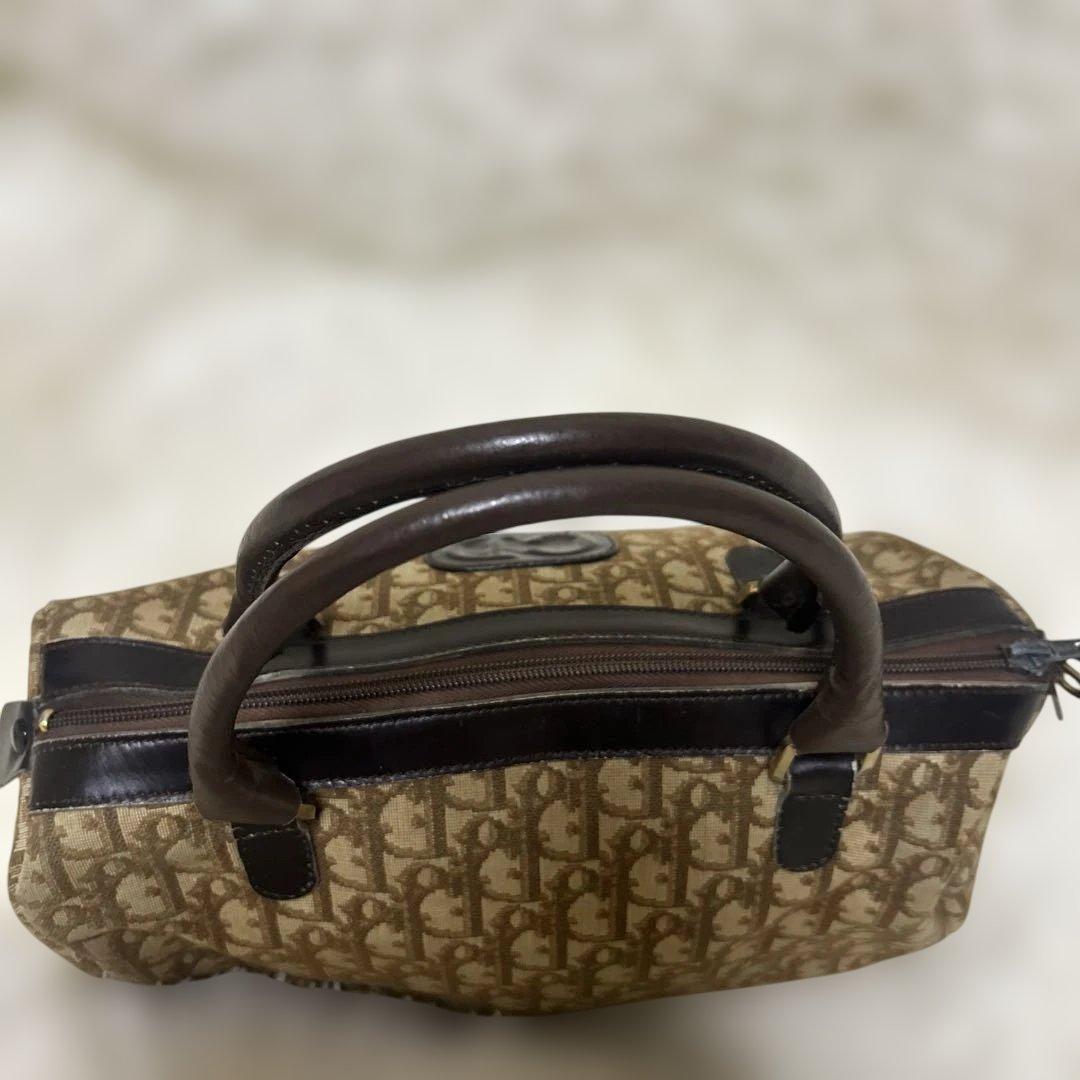 クリスチャンディオール ハンドバッグ ミニボストン トロッター ブラウンCDロゴ