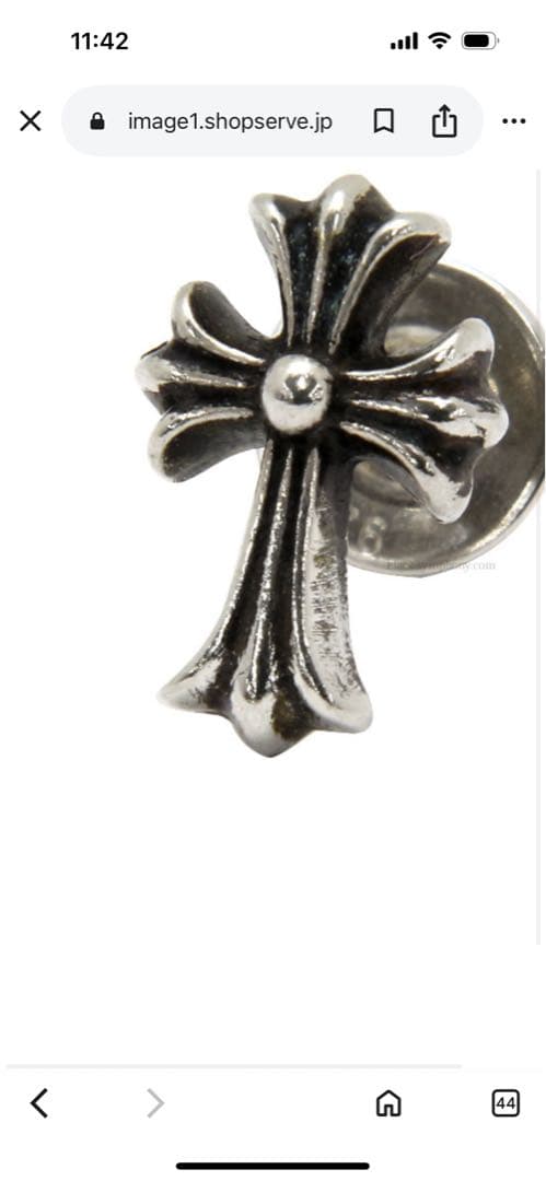 クロムハーツ CHクロスベビーファットスタッドピアス