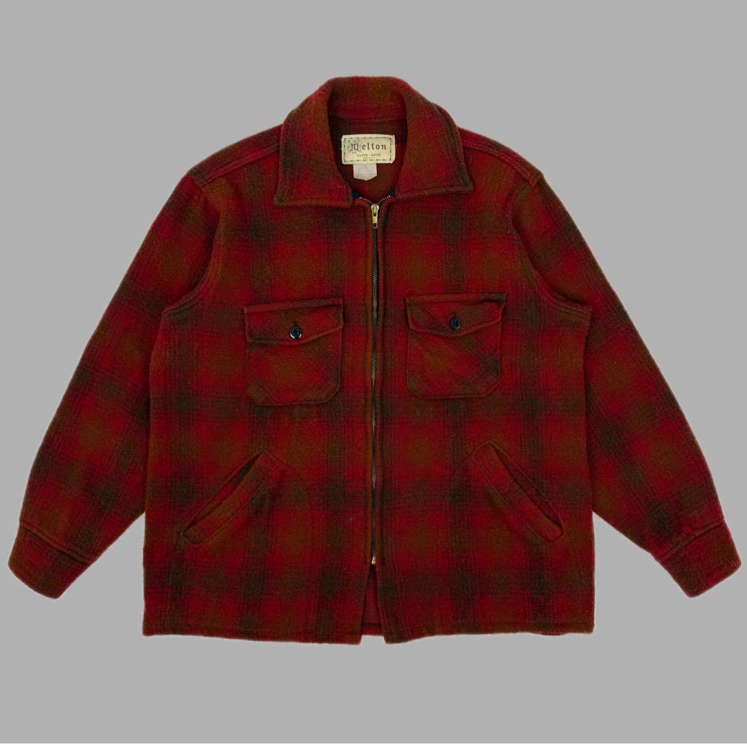 melton 70s USA製 オンブレ CPO ウールジャケット メルトン