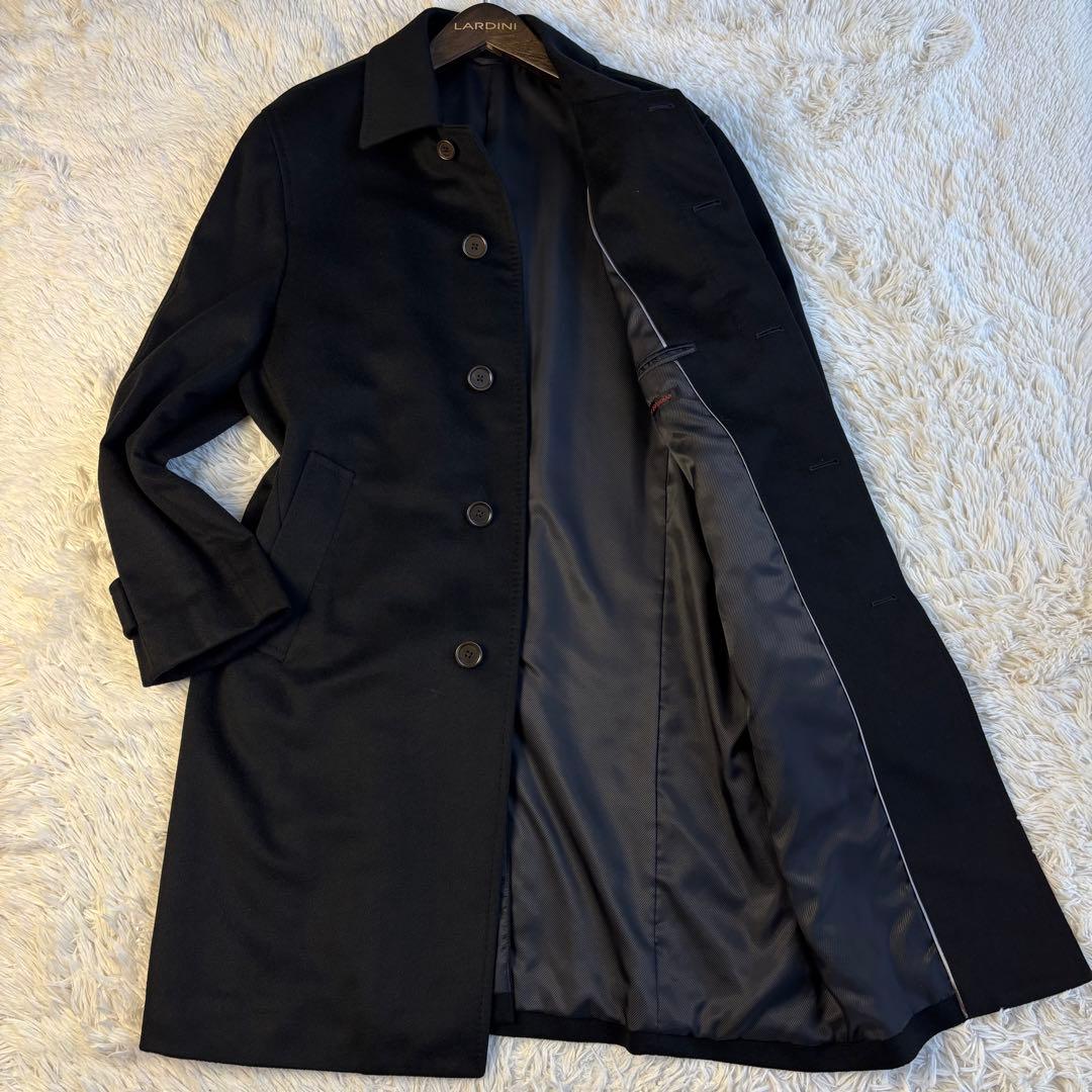 (美品) ダーバン カシミヤ100% ステンカラーコート ブラック