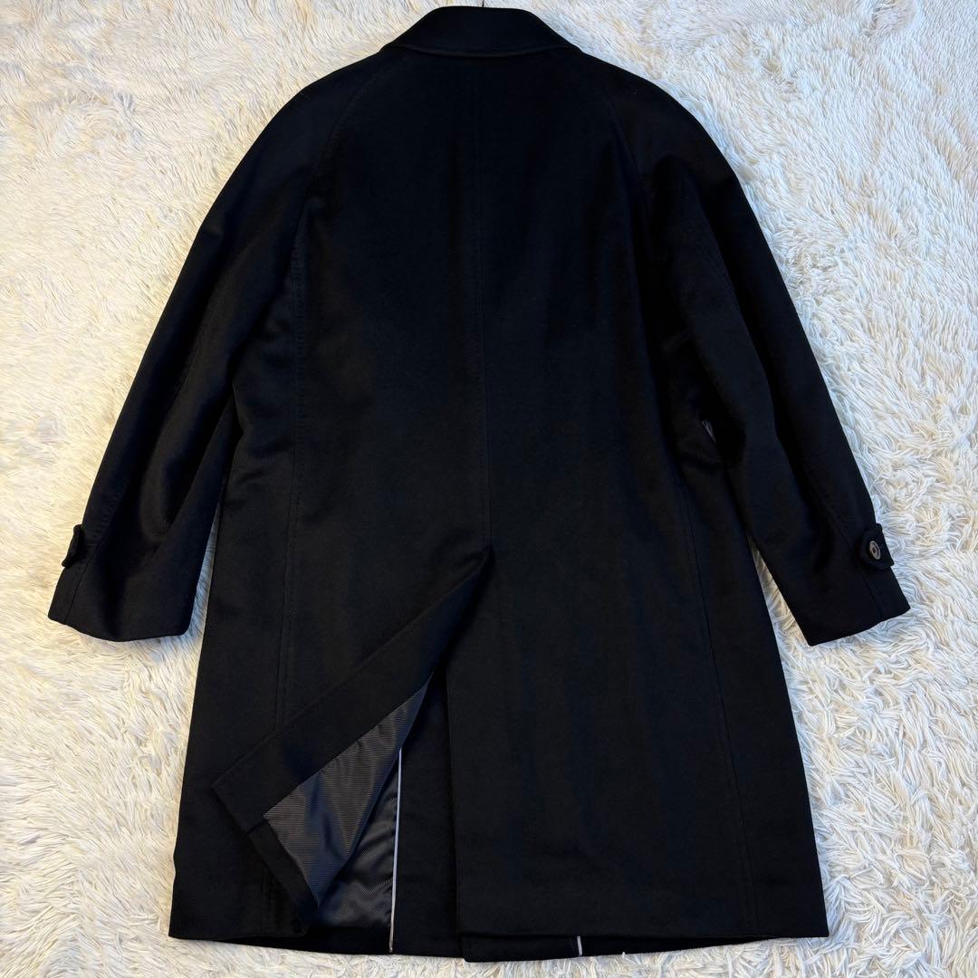 (美品) ダーバン カシミヤ100% ステンカラーコート ブラック