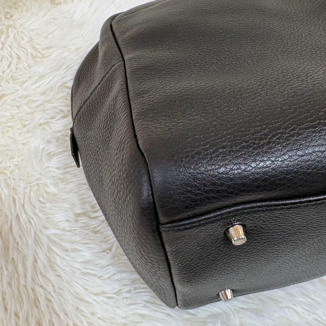 ✨人気✨ アニエスベー　ボストンバッグ レザー ブラック