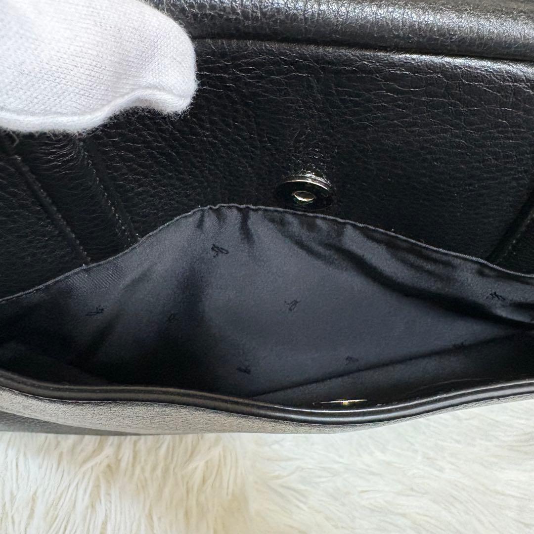 ✨人気✨ アニエスベー　ボストンバッグ レザー ブラック