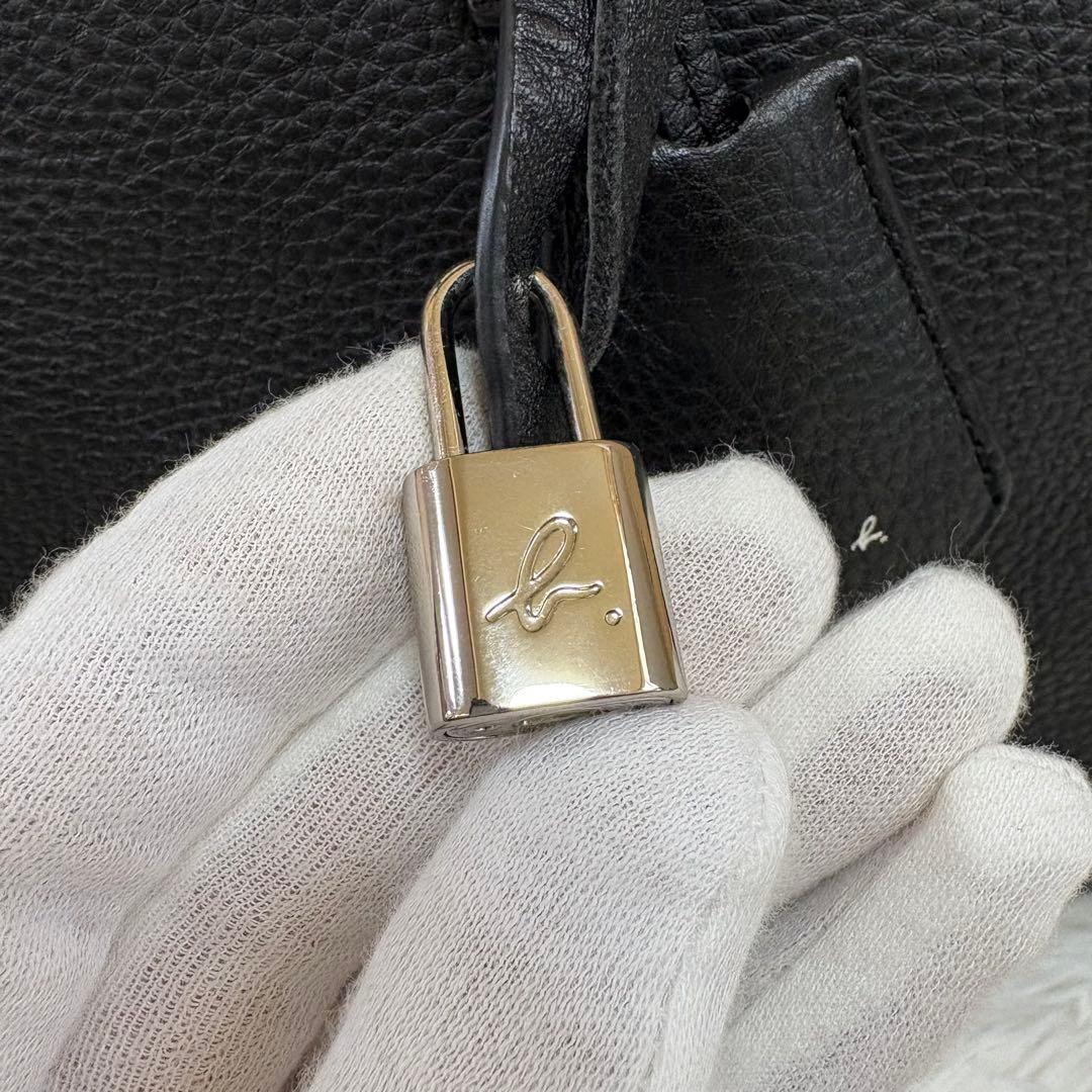 ✨人気✨ アニエスベー　ボストンバッグ レザー ブラック