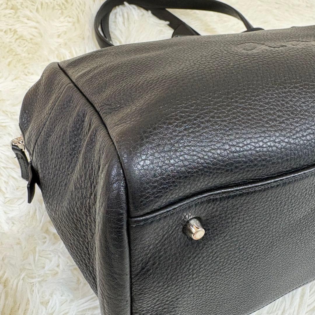 ✨人気✨ アニエスベー　ボストンバッグ レザー ブラック