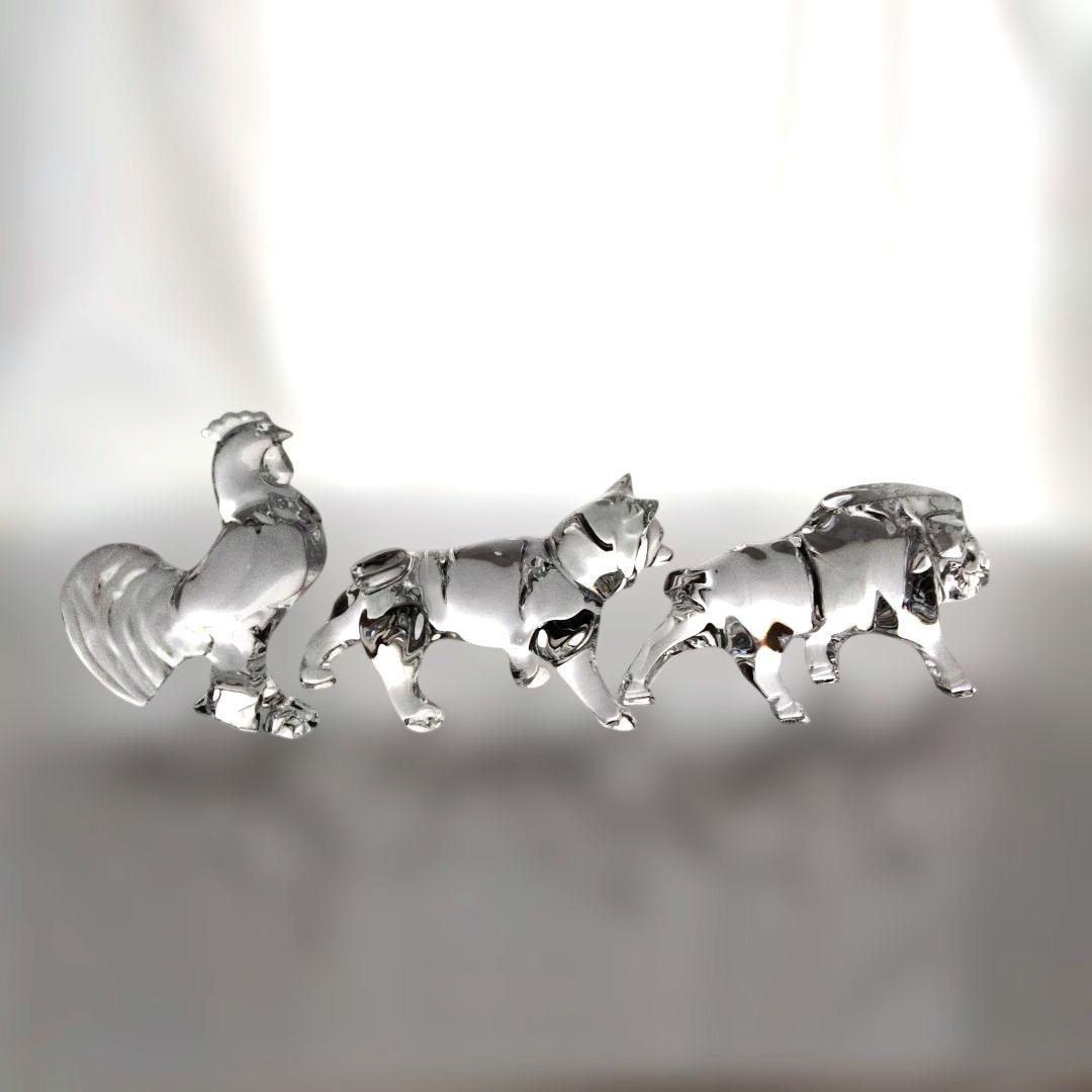 【美品】バカラ　十二支セット　クリスタルガラス 　干支の置物　12点セットA