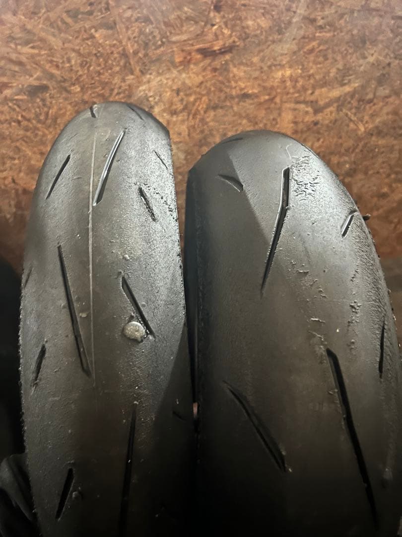 送料込みDUNLOP α13SP 中古　前後セット12