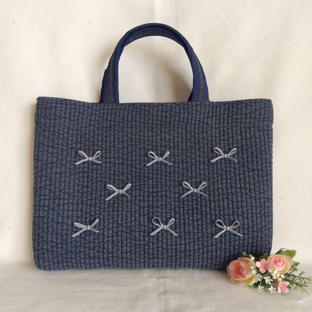 7♡7様　上靴袋×2 体操服袋 ネイビー RGリボン