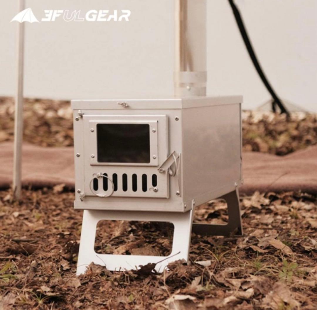 3F UL GEAR 軽量 折りたたみ 薪ストーブ ガラス扉付き 持ち出し楽