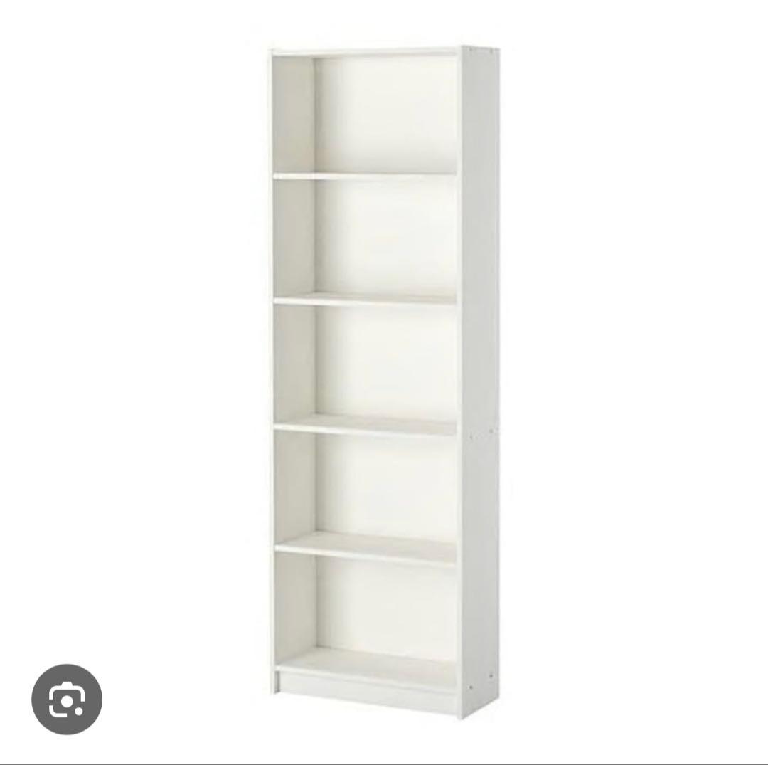 【送料込】IKEA ホワイト 5段本棚 180cm
