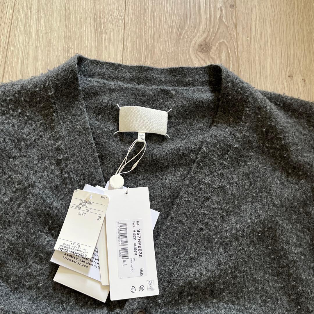 タグ付き　マルジェラ　カシミアカーディガン　sizeL