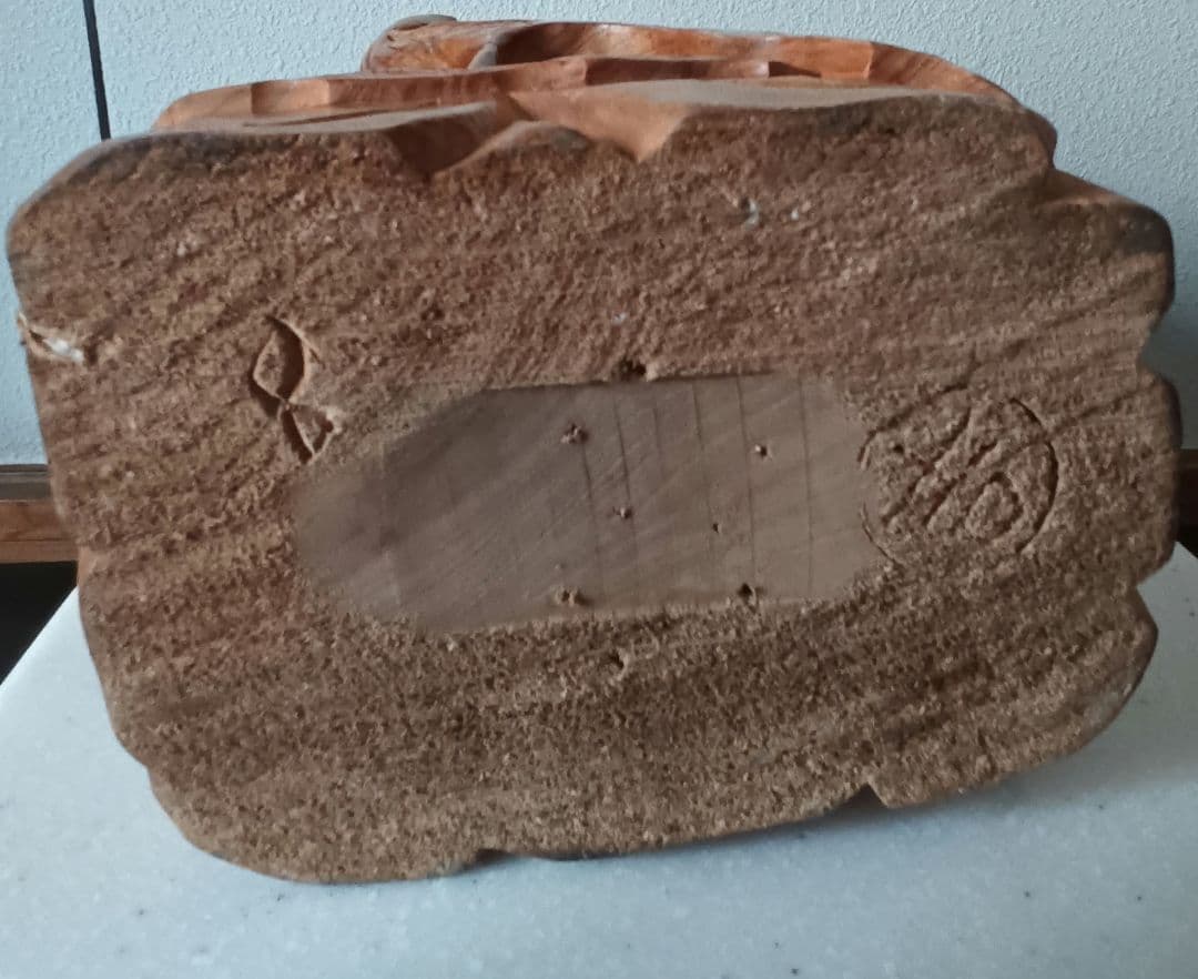 ✨木彫り鳳凰　観音菩薩仏像彫刻 約60cm