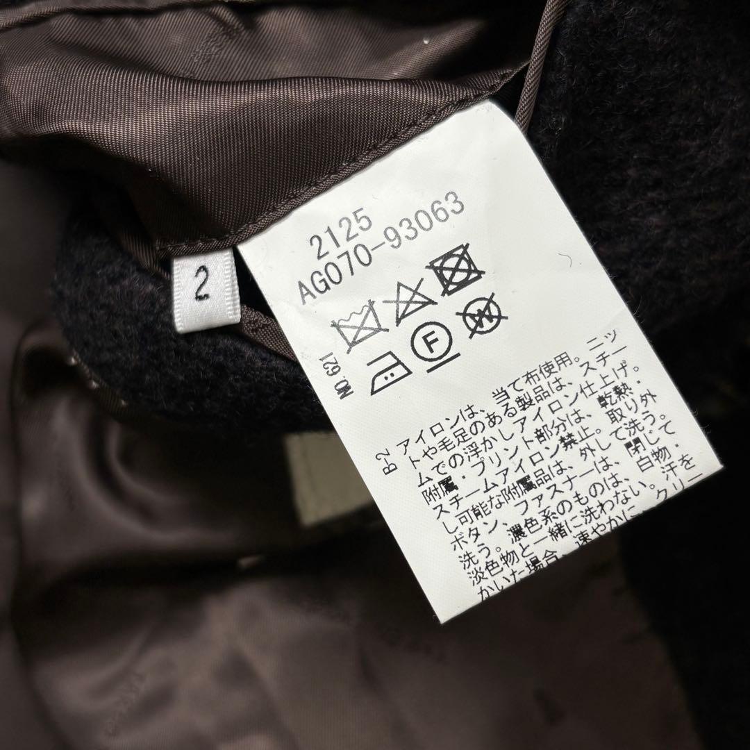 TAKEO KIKUCHI ダブルチェスターコート ヘリンボーン ブラウン 2