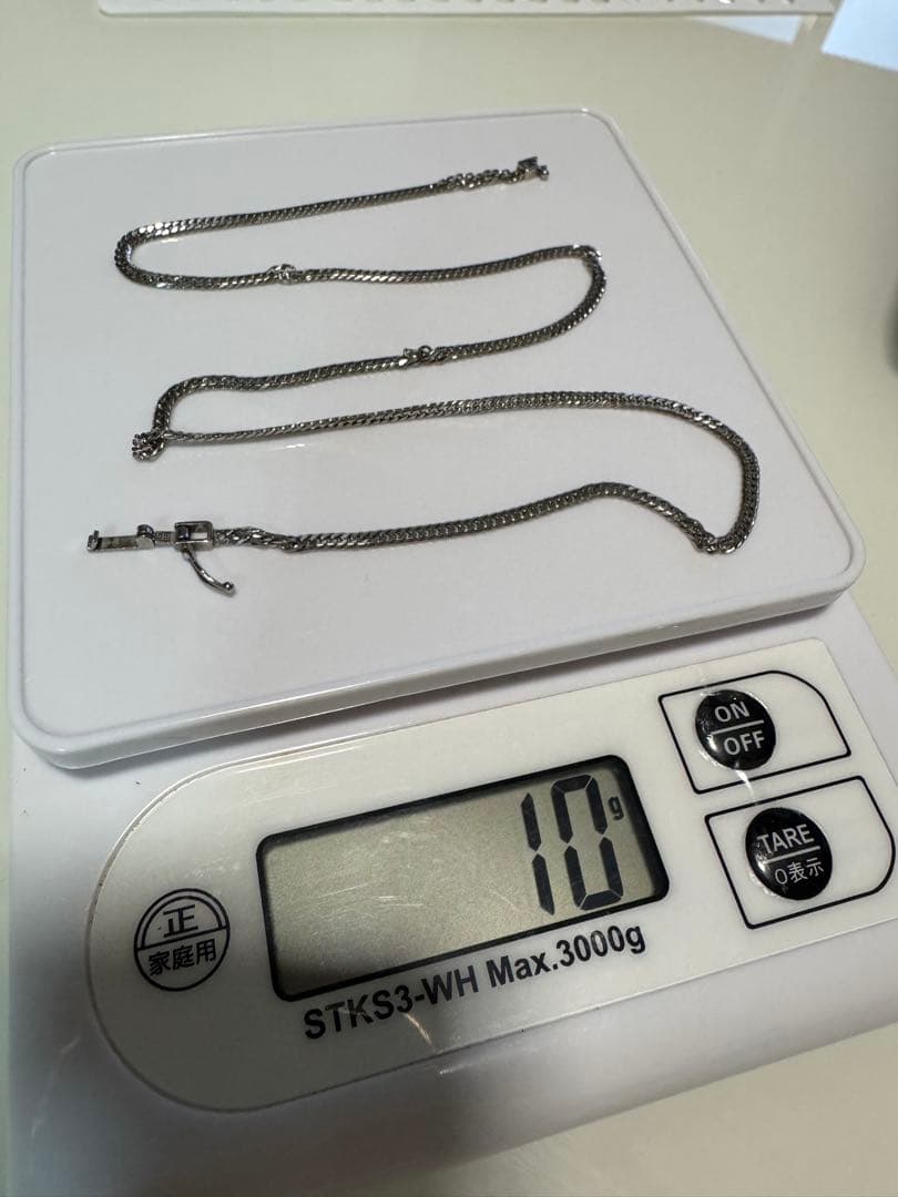 喜平ネックレス プラチナ Pt850　6面ダブル 10g 45cm 造幣局マーク