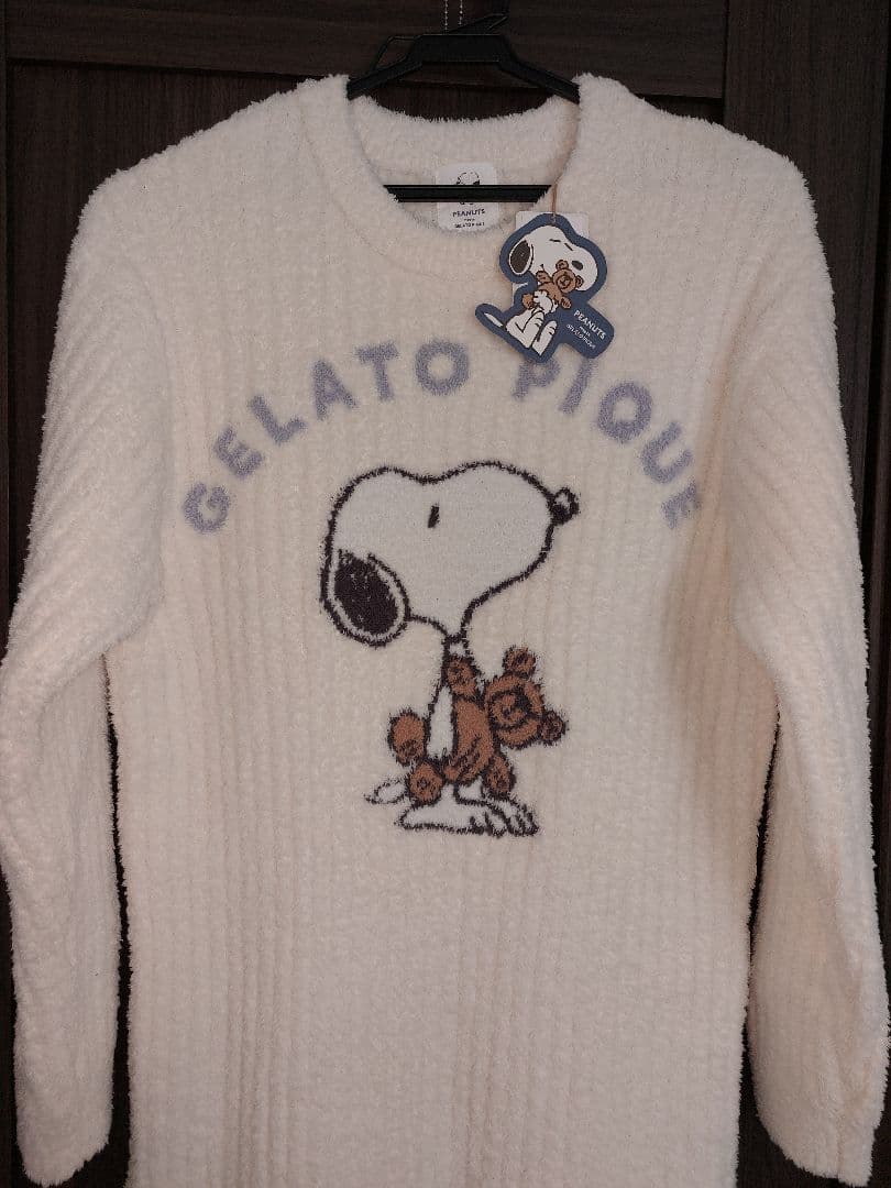 ジェラートピケ　スヌーピー 　 ルームウェア　オフホワイト