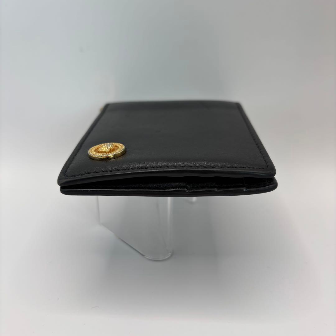 versace 二つ折り財布　マネークリップ　ブラック　メデューサ　ロゴ