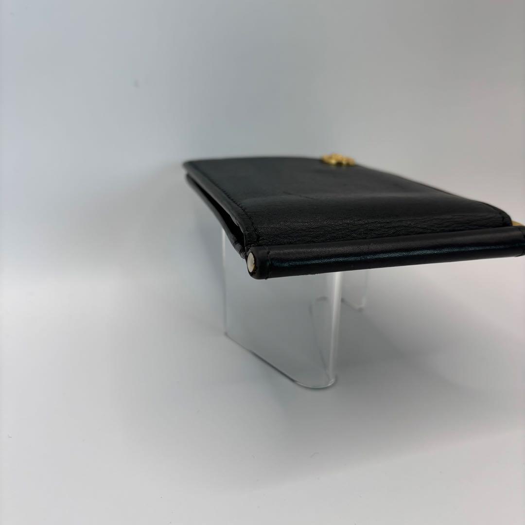 versace 二つ折り財布　マネークリップ　ブラック　メデューサ　ロゴ