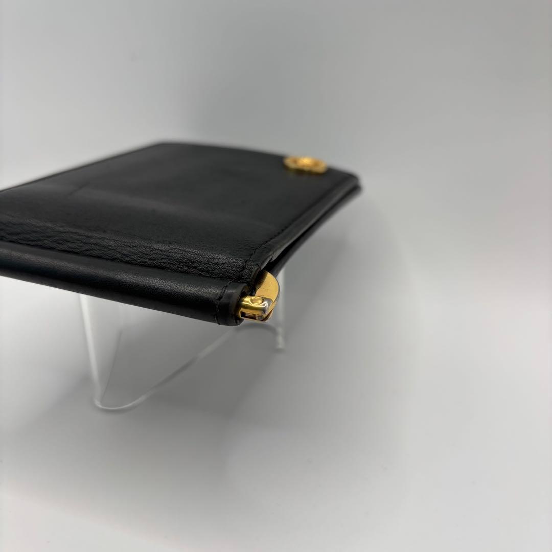 versace 二つ折り財布　マネークリップ　ブラック　メデューサ　ロゴ
