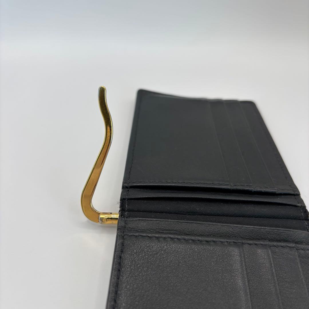 versace 二つ折り財布　マネークリップ　ブラック　メデューサ　ロゴ