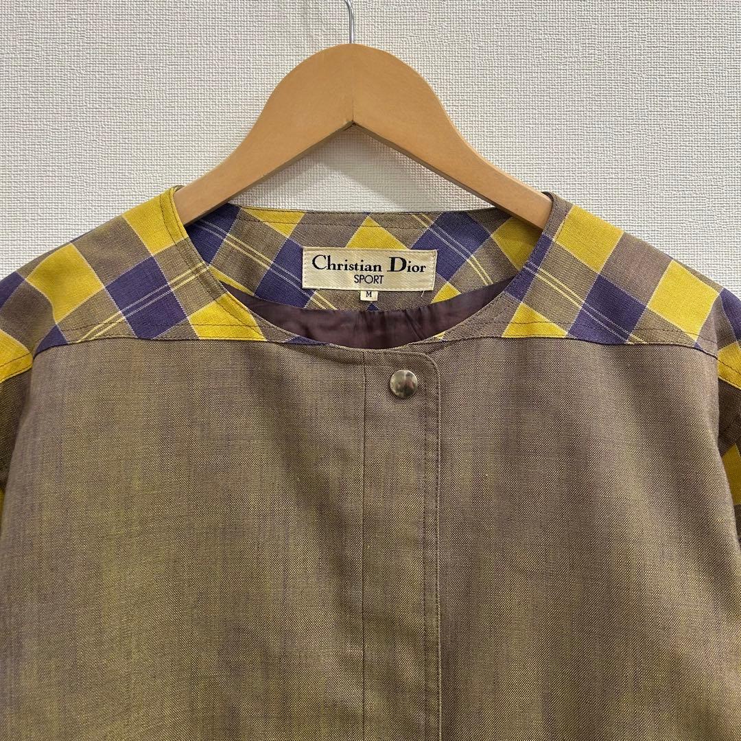 【R463】 Christian Dior リネンジャケット サイズM ブラウン