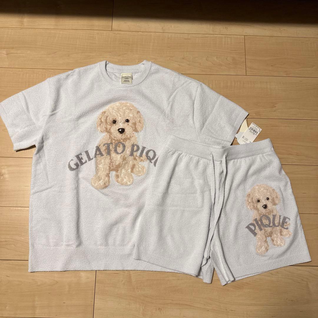 ジェラートピケ トイプードル ルームウェア 上下セット❁
